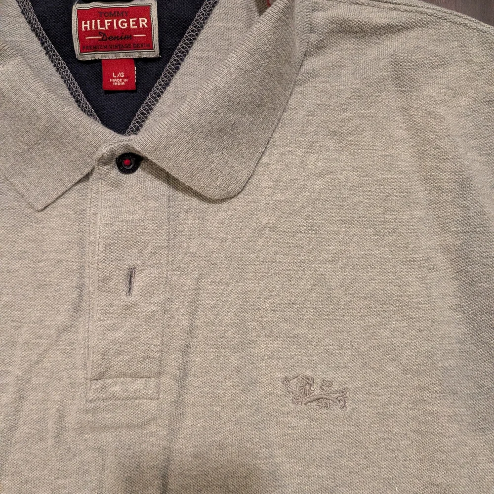 Tommy Hilfiger Vintage Gray Polo Shirt for Men